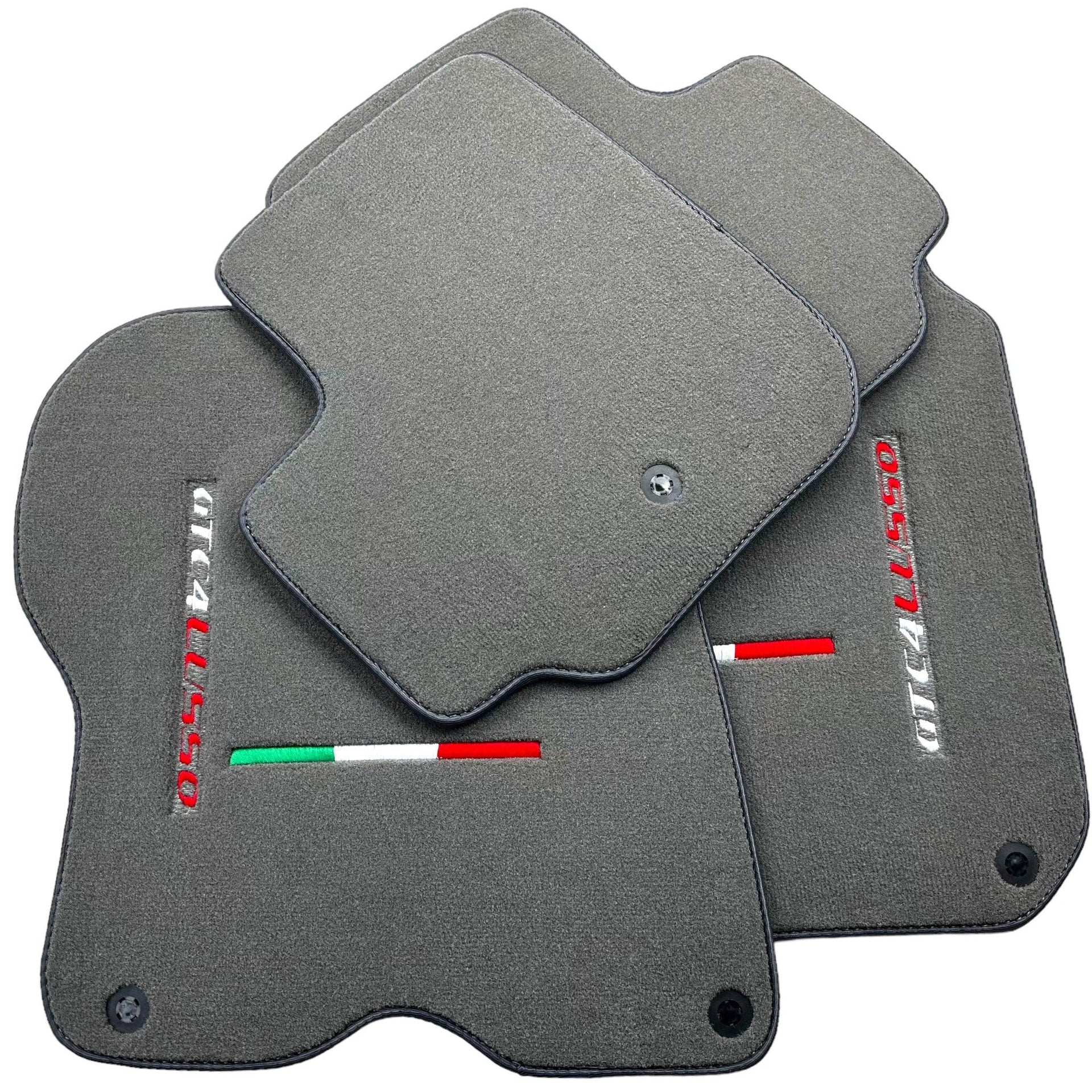 Gray Floor Mats For Ferrari GTC4 Lusso (2016-2023) Italian Edition - AutoWin
