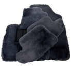 Gray Sheepskin Floor Mats For Bentley Continental GTC (2018-2023) ER56 Design - AutoWin