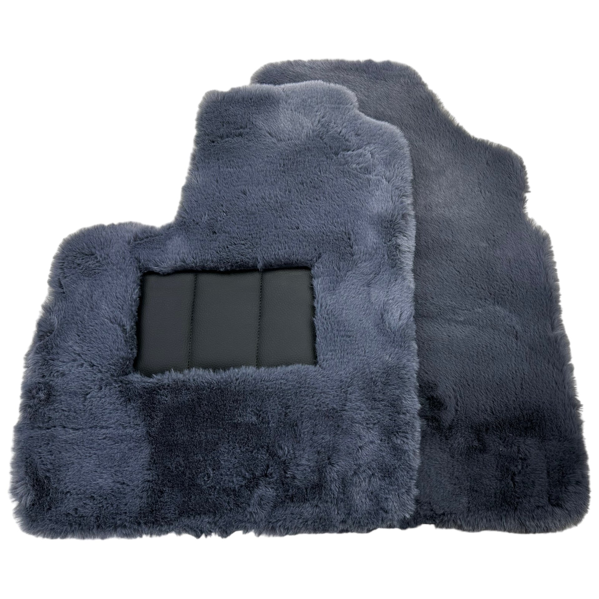 Gray Sheepskin Floor Mats For Bentley Continental GTC (2018-2023) ER56 Design - AutoWin