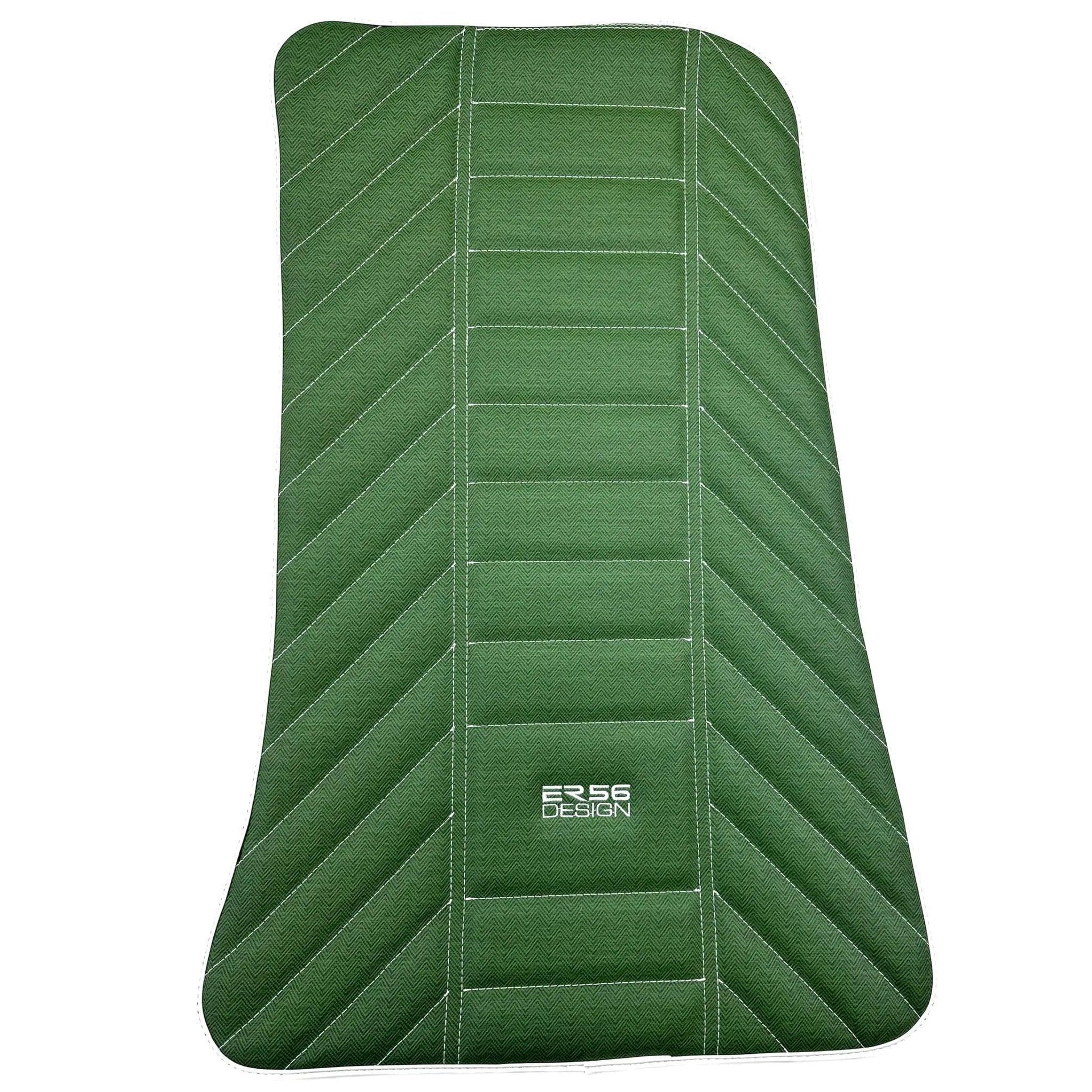 Green Leather Floor Mats For Rolls Royce Black Badge Dawn Rr6 2016-2023 - AutoWin