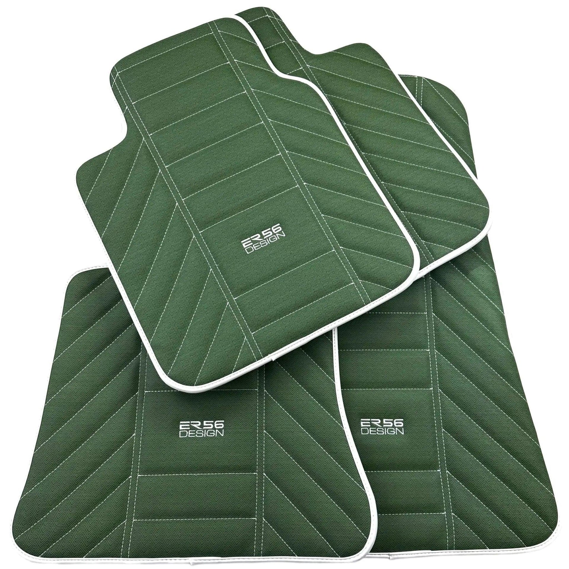 Green Leather Floor Mats For Rolls-Royce Spectre (2023-2024) ER56 Design - AutoWin