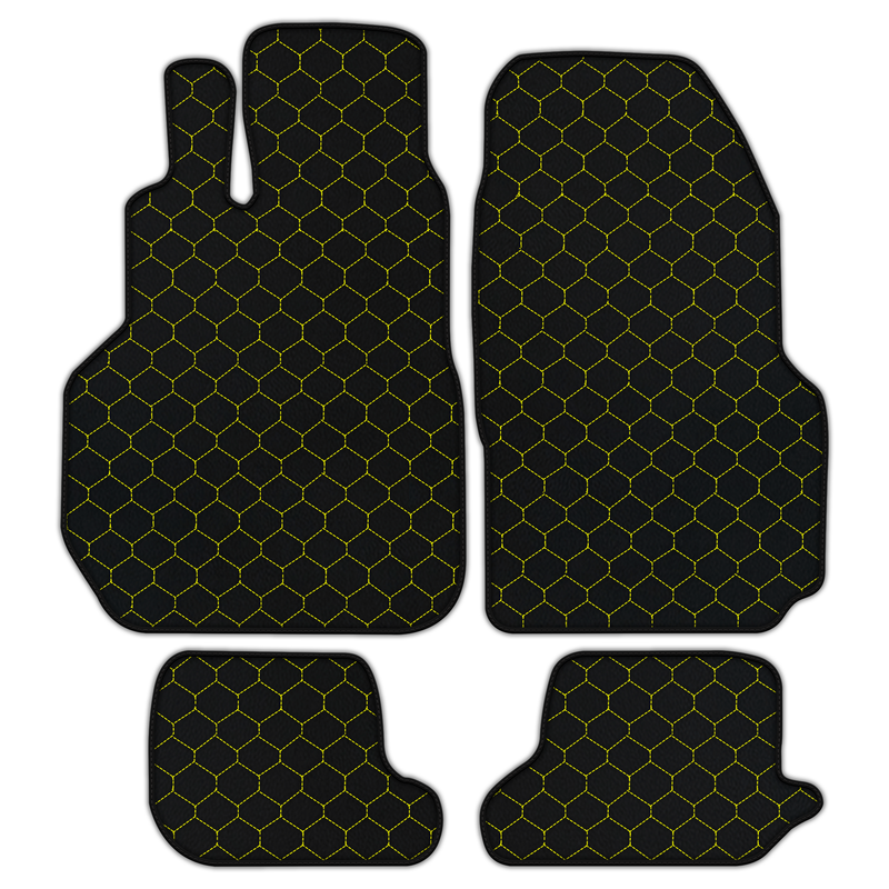 Customizable Leather Floor Mats with Hex Pattern for Nissan GT-R (2009-2023)