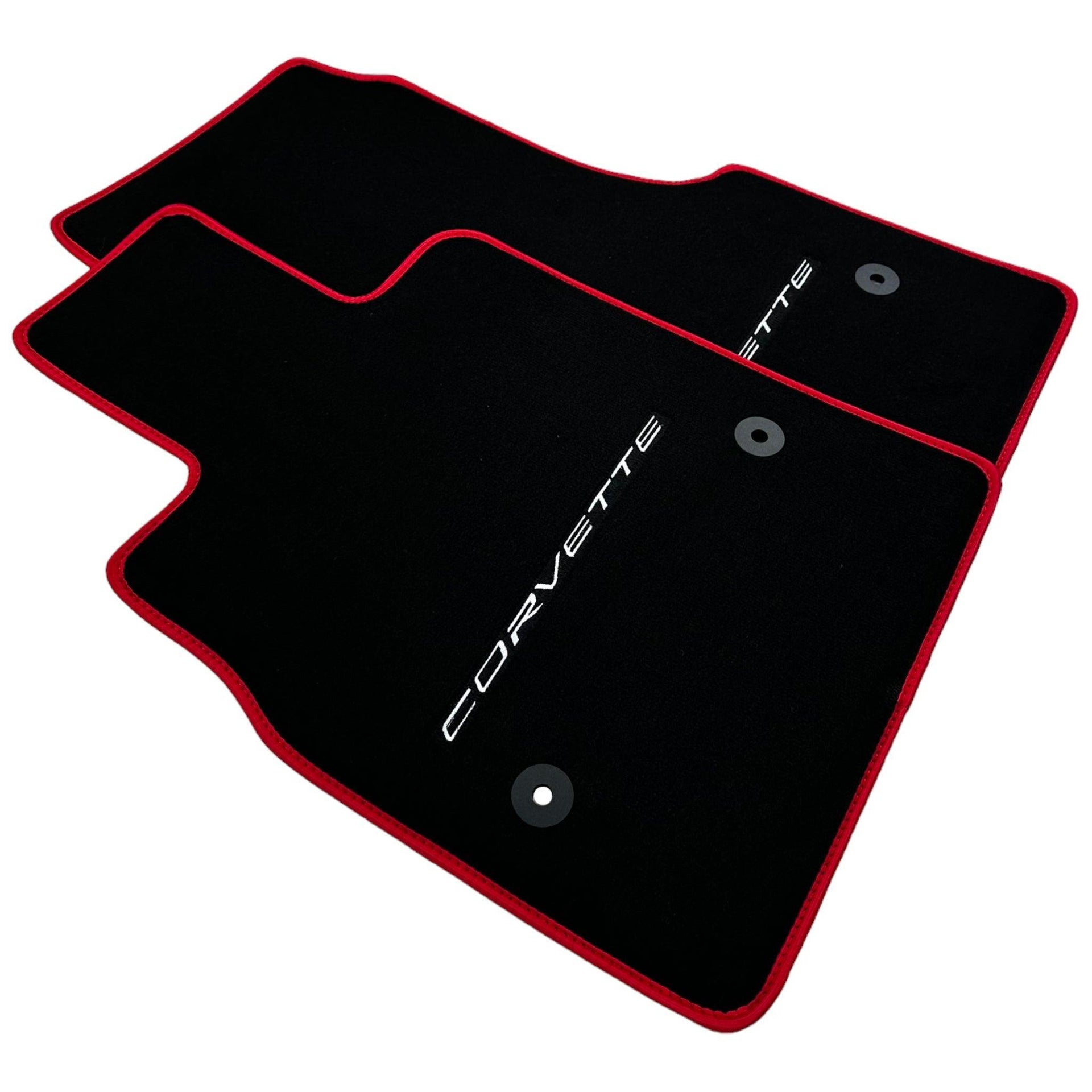 Black Floor Mats For Chevrolet Corvette C8 (2020-2024) - AutoWin