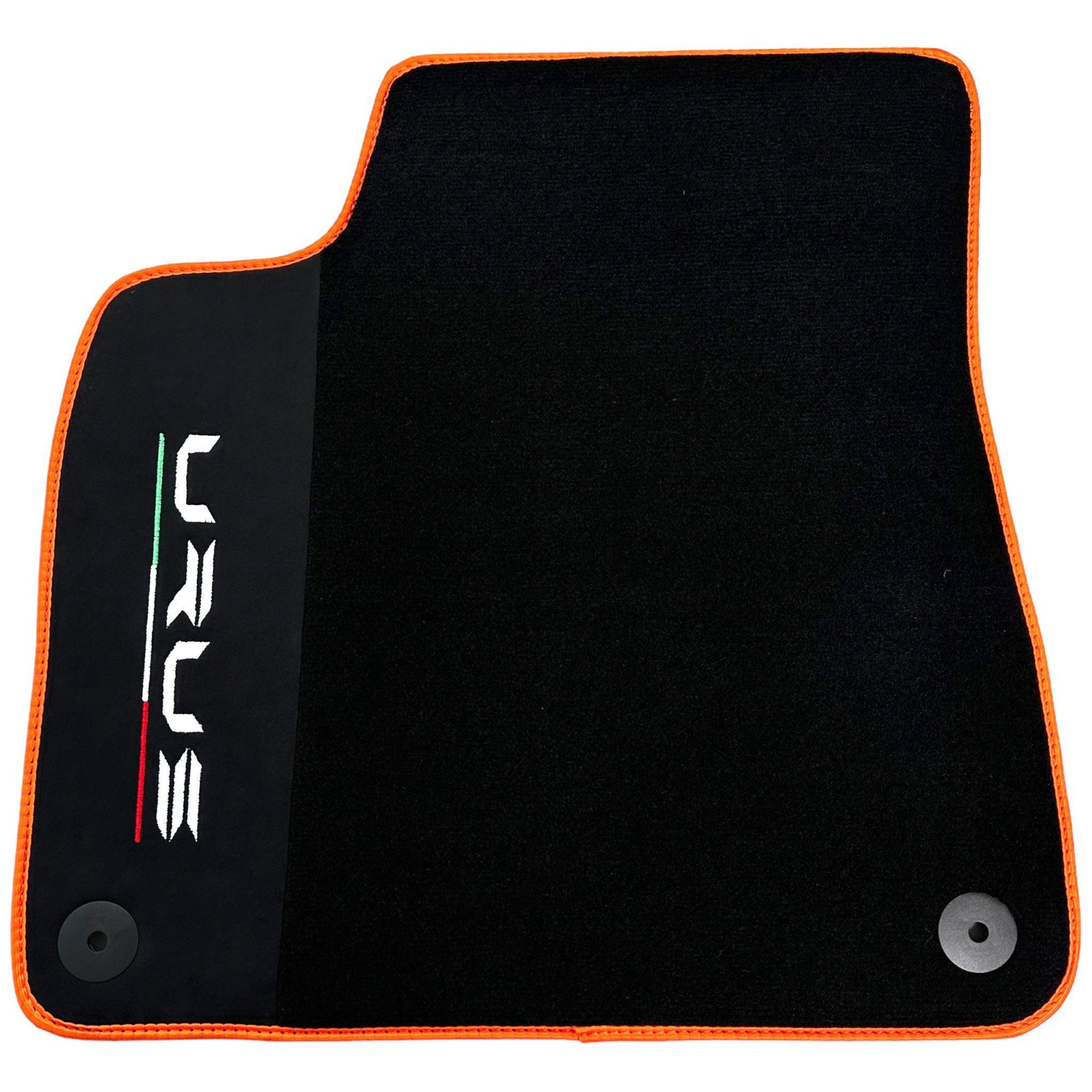 Black Floor Mats For Lamborghini Urus With Alcantara Leather - AutoWin