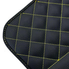 Leather Black Floor Mats for Lamborghini Gallardo Yellow Sewing | ER56 Design - AutoWin