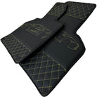 Leather Black Floor Mats for Lamborghini Gallardo Yellow Sewing | ER56 Design - AutoWin