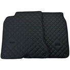 Leather Floor Mats for Ferrari California T (2015-2018) Black Sewing ER56 Design - AutoWin