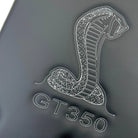 Leather Floor Mats for Ford Mustang GT350 Shelby (2015-2021) with Cobra Sewing | White Trim - AutoWin