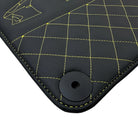 Leather Floor Mats for Lamborghini Huracan Yellow Sewing | ER56 Design - AutoWin