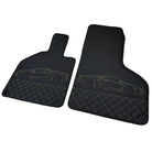 Leather Floor Mats for Lamborghini Huracan Yellow Sewing | ER56 Design - AutoWin