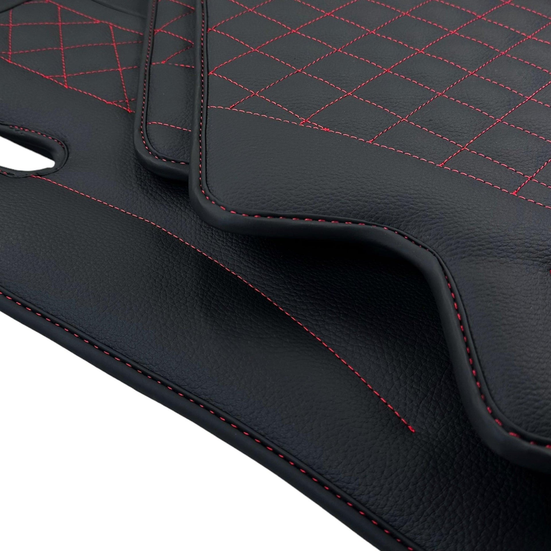 Leather Floor Mats For Mercedes Benz E-Class W213 Sedan (2016-2020) ER56 Design - AutoWin