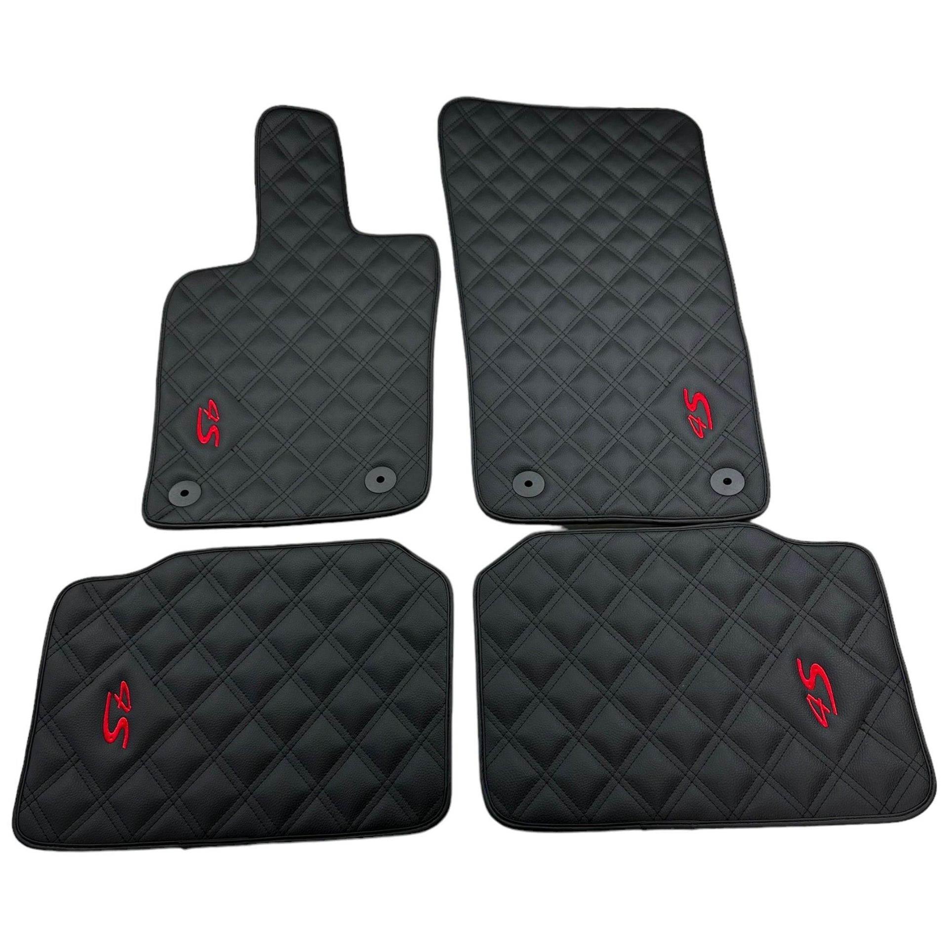 Leather Floor Mats For Porsche Panamera 4S 971 (2017-2023) - AutoWin
