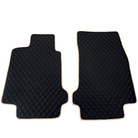 Black Stitched Leather Floor Mats for Maserati GranTurismo (2007-2019) | Beige Trim