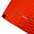 Orange Leather Floor Mats for Lamborghini Huracan with White Trim - AutoWin