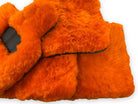 Orange Sheepskin Floor Mats For Bentley Bentayga Er56 Design Brand - AutoWin