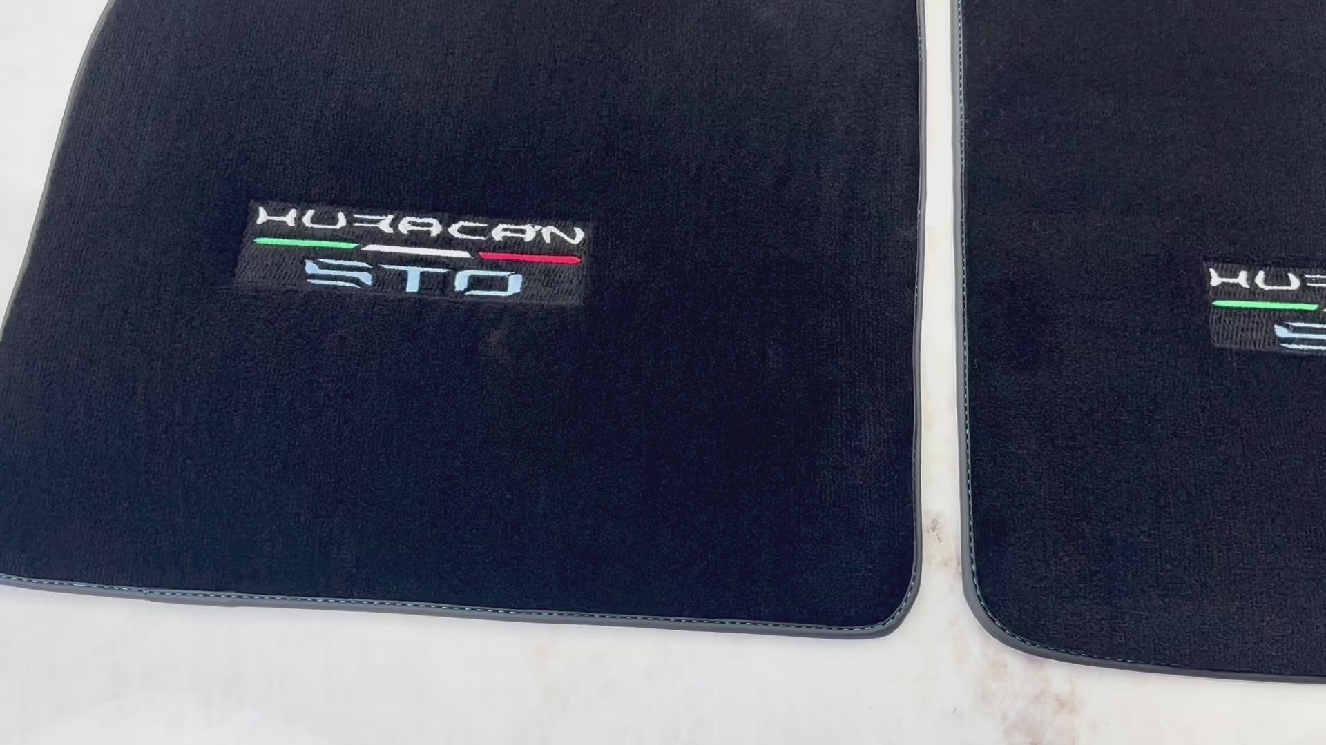 Black Floor Mats for Lamborghini Huracan STO - AutoWin.EU