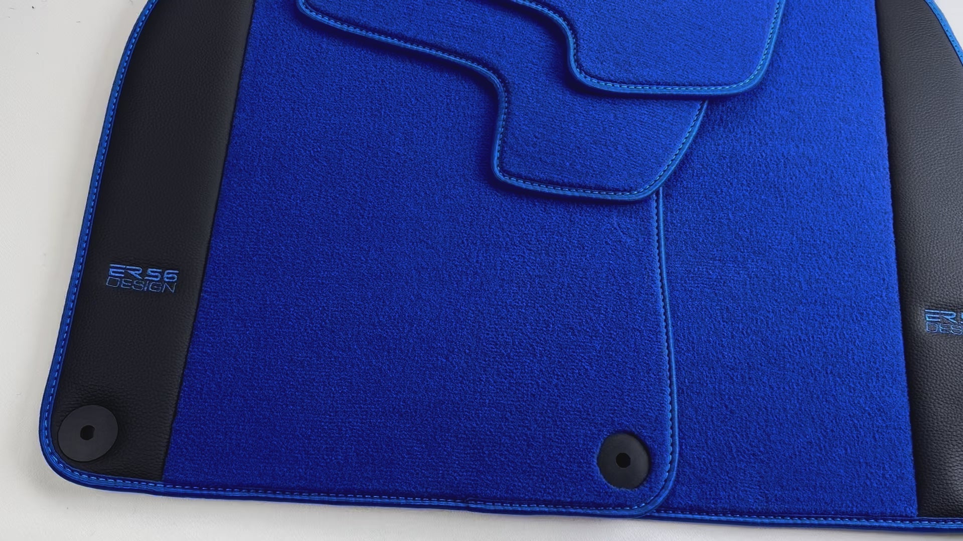 Light Blue Floor Mats for Porsche Cayenne (2018-2023) with Leather - AutoWin