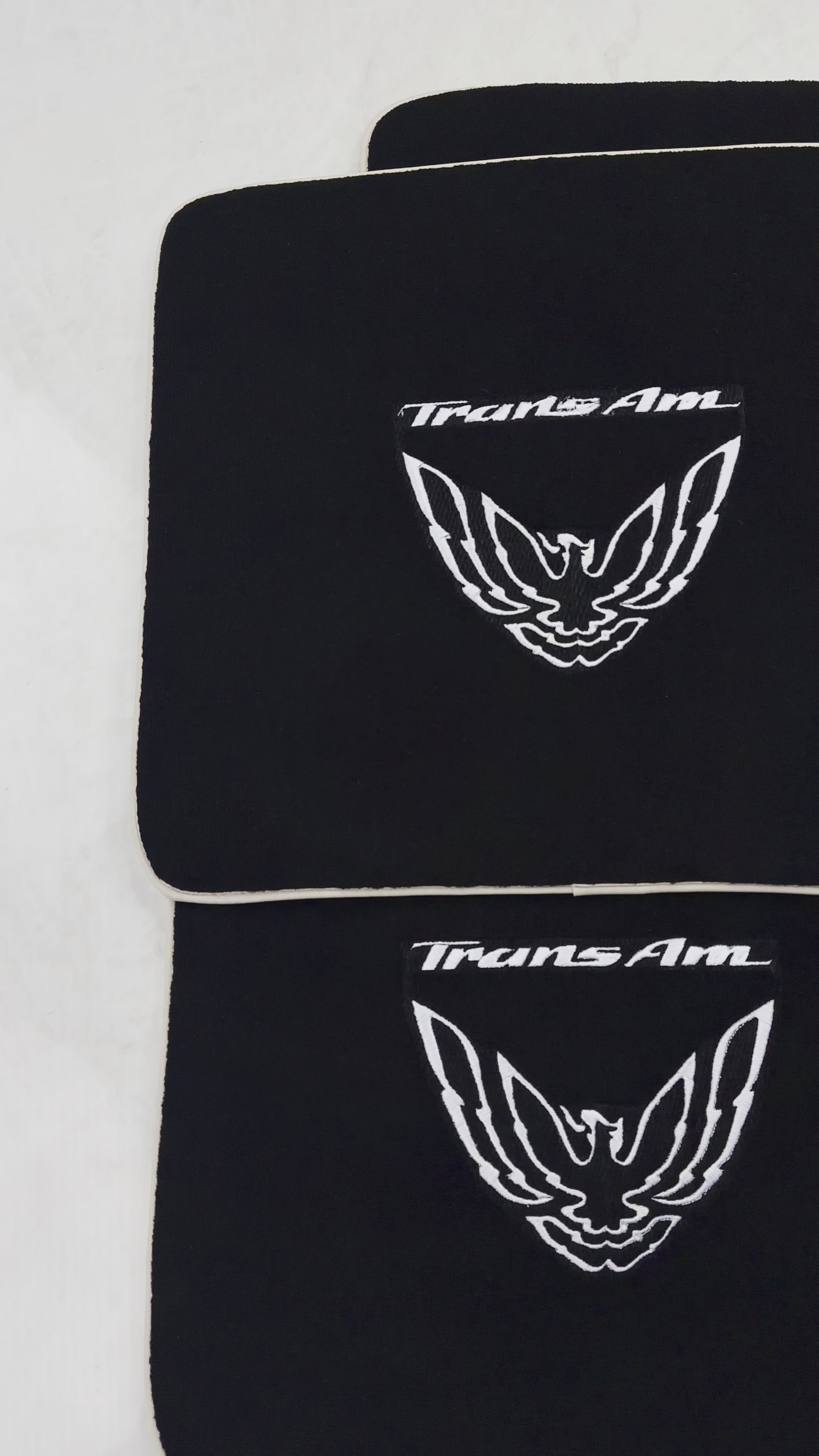 Black Floor Mats Beige Trim for Pontiac FireBird (1970-1981) Trans Am - AutoWin