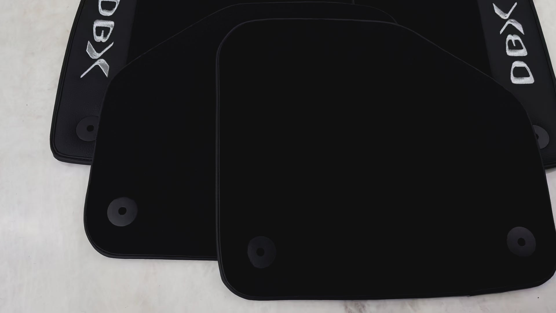 Black Floor Mats for Aston Martin DBX (2020-2023) with Leather - AutoWin