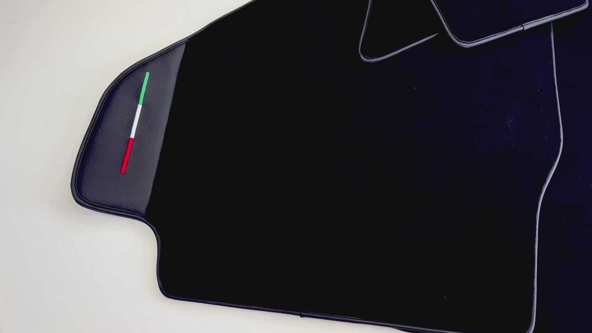 Black Floor Mats for Ferrari 512 TR 1992-1994 with Leather | Italian Edition - AutoWin.EU