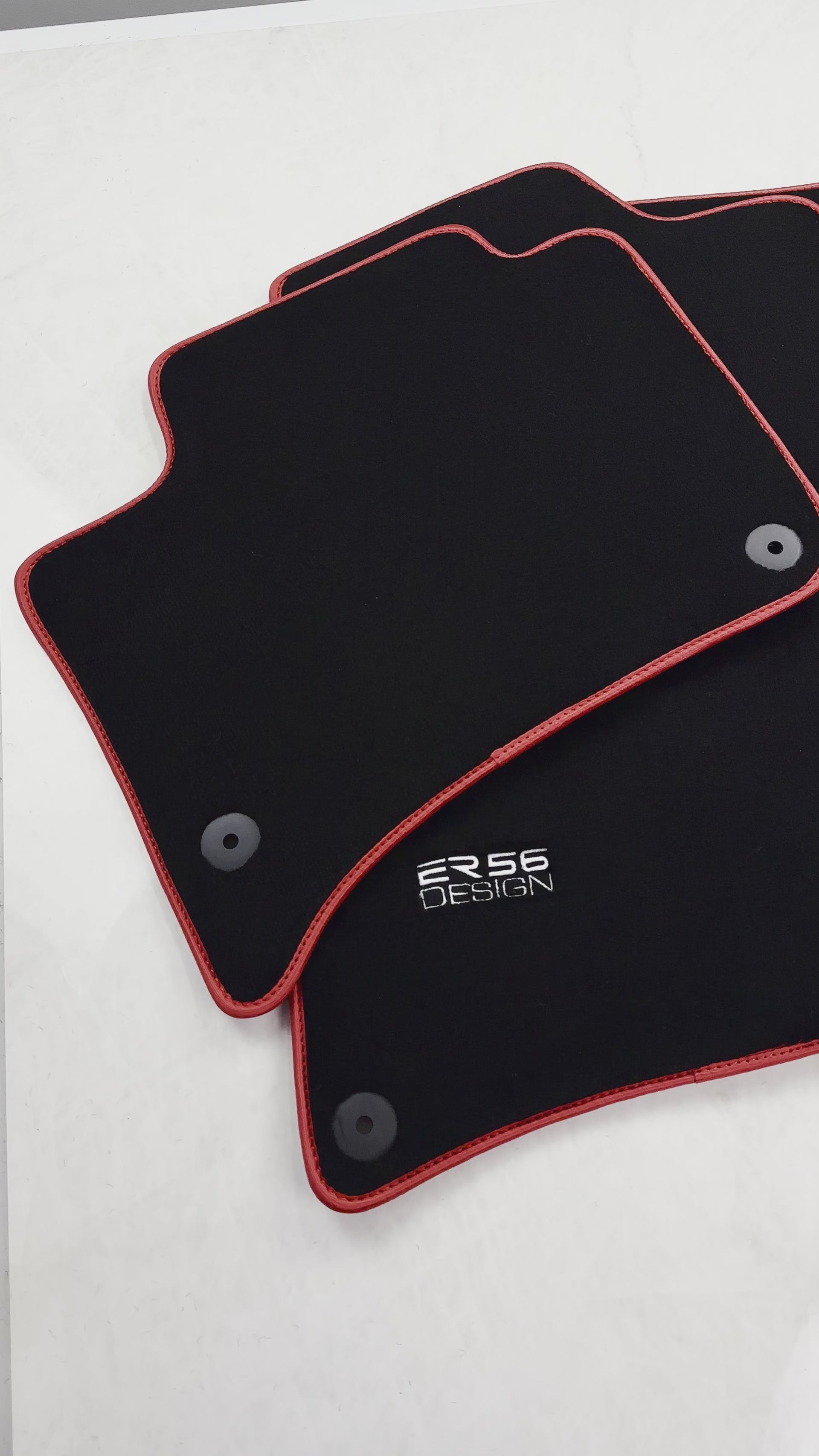 Black Floor Mats for Porsche Cayenne (2010-2018) ER56 Design - ER56 Design