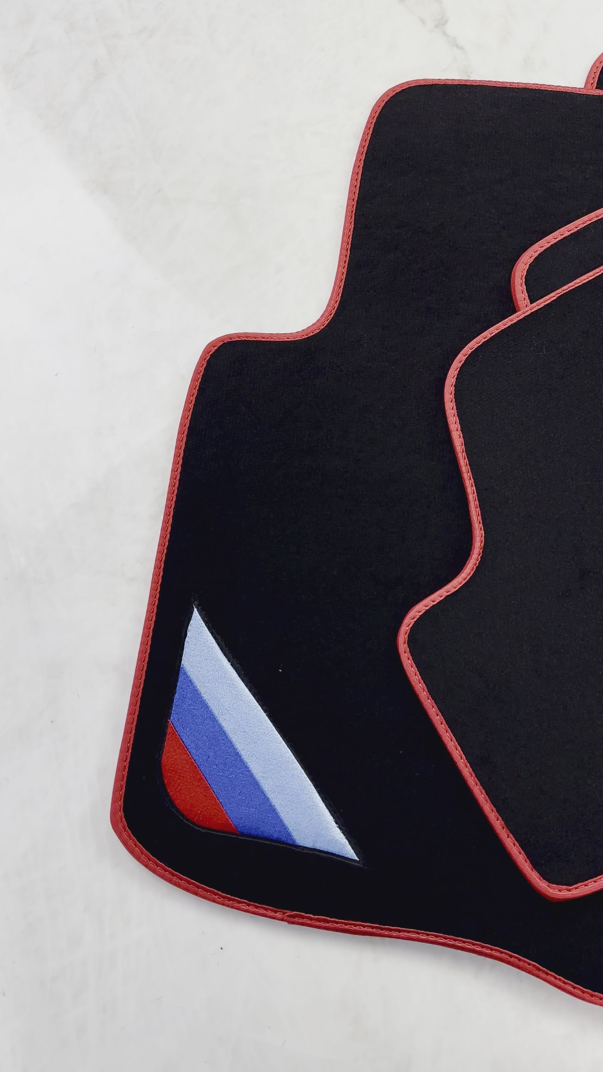Black Floor Mats For BMW 4 Series F33 With Red Trim - AutoWin