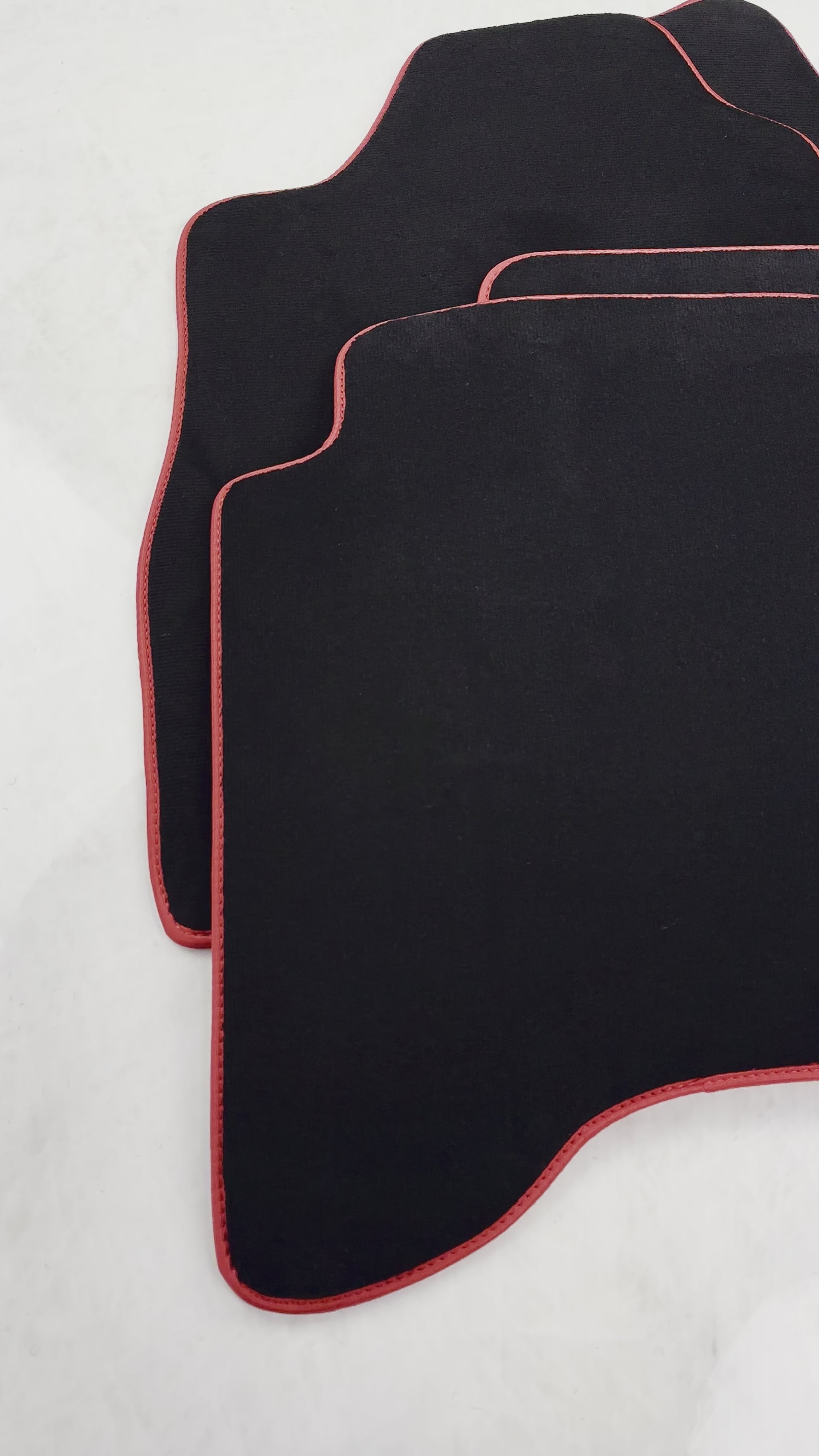 Black Floor Mats For Toyota Land Cruiser 90 (1997-2003) Red Trim | ER56 Design - ER56 Design