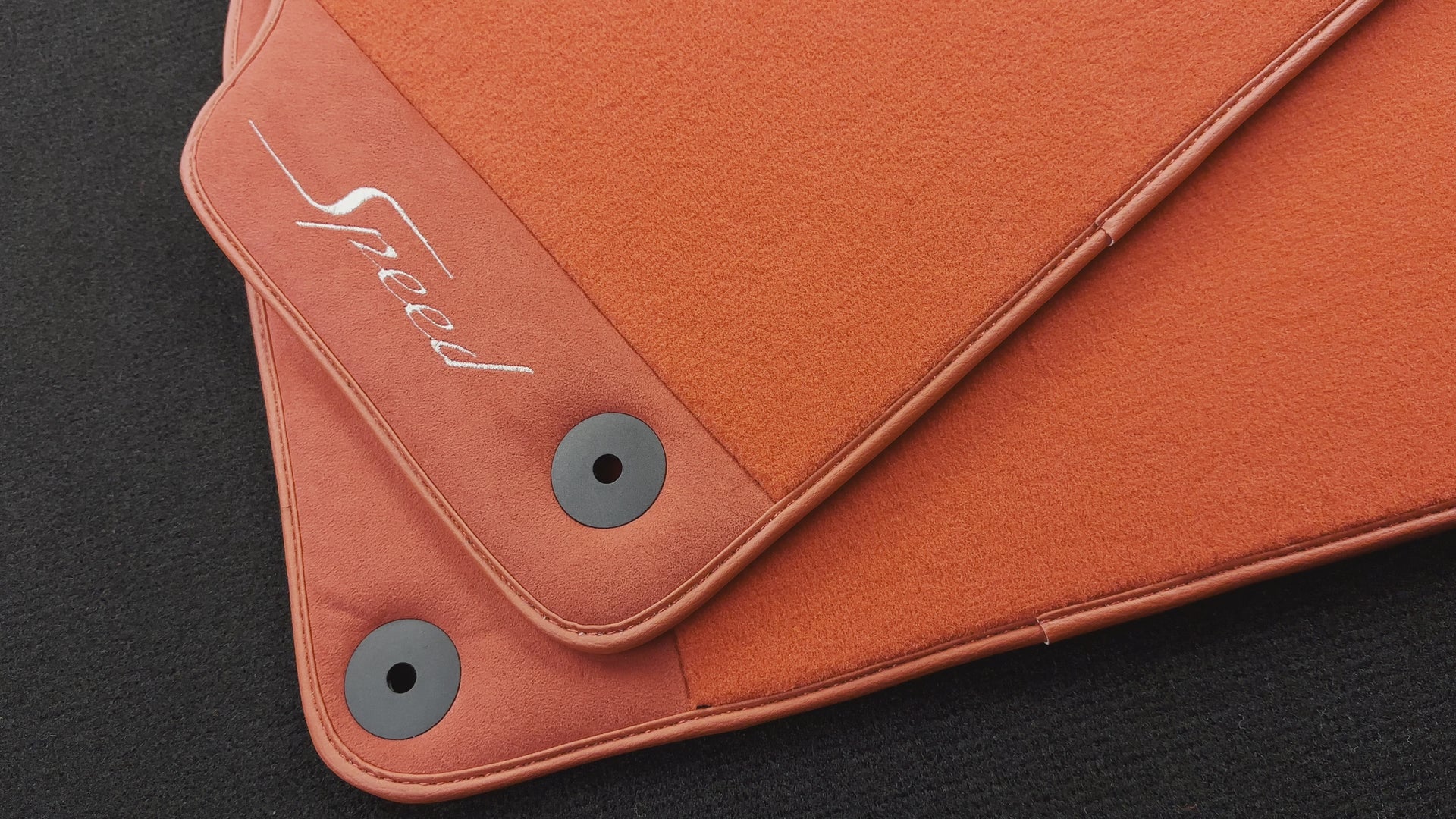 Red Floor Mats For Bentley Bentayga (2015-2023) with Alcantara Leather - AutoWin