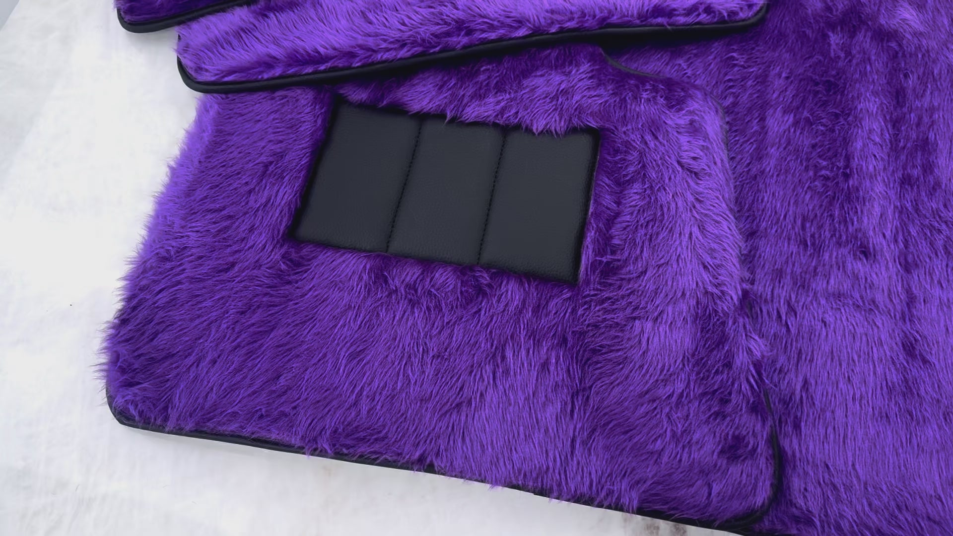 Violet Sheepskin Floor Mats for Rolls-Royce Phantom Sedan (2003-2016) - AutoWin