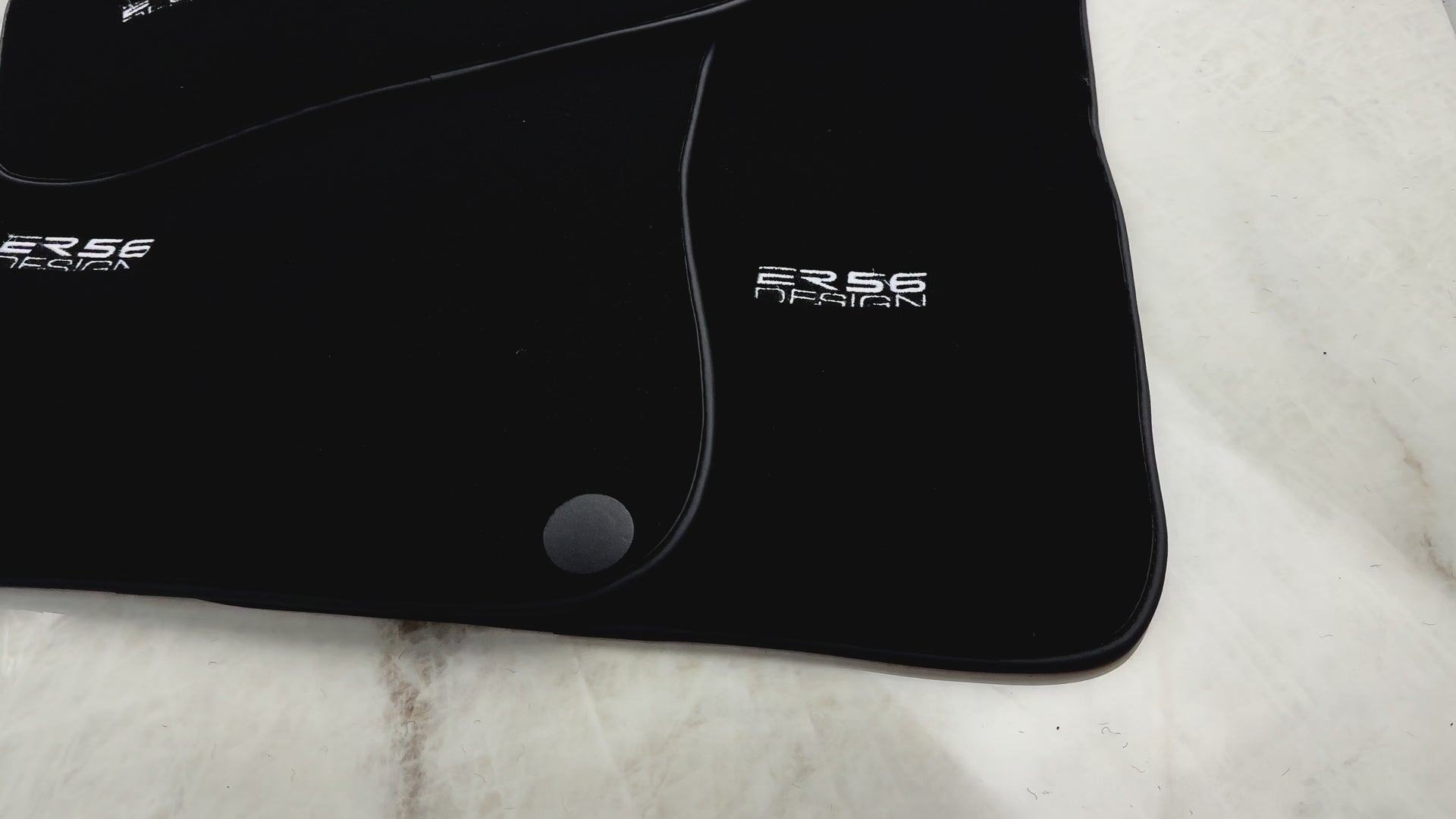 Black Luxury Floor Mats for Mercedes Benz C-Class W203 Sedan (2000-2007) | ER56 Design - AutoWin