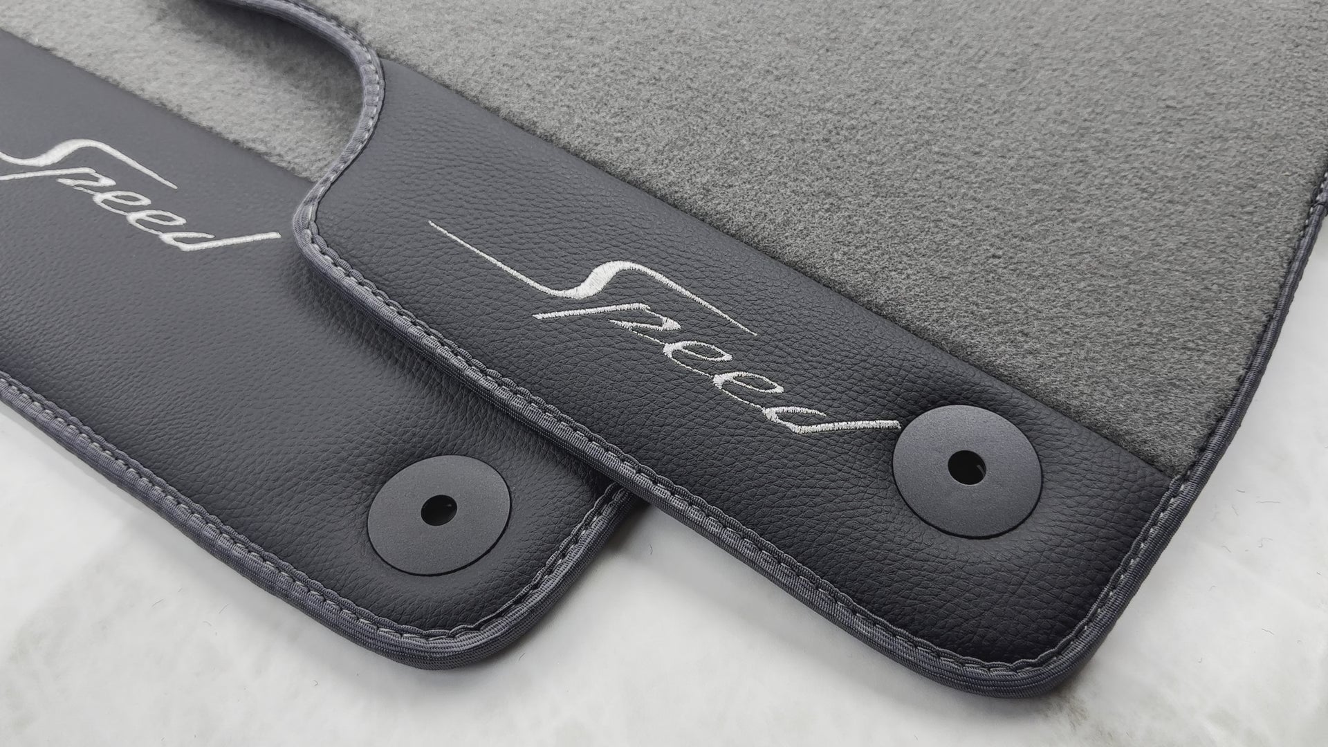 Grey Floor Mats For Bentley Bentayga (2015-2023) with Leather - AutoWin