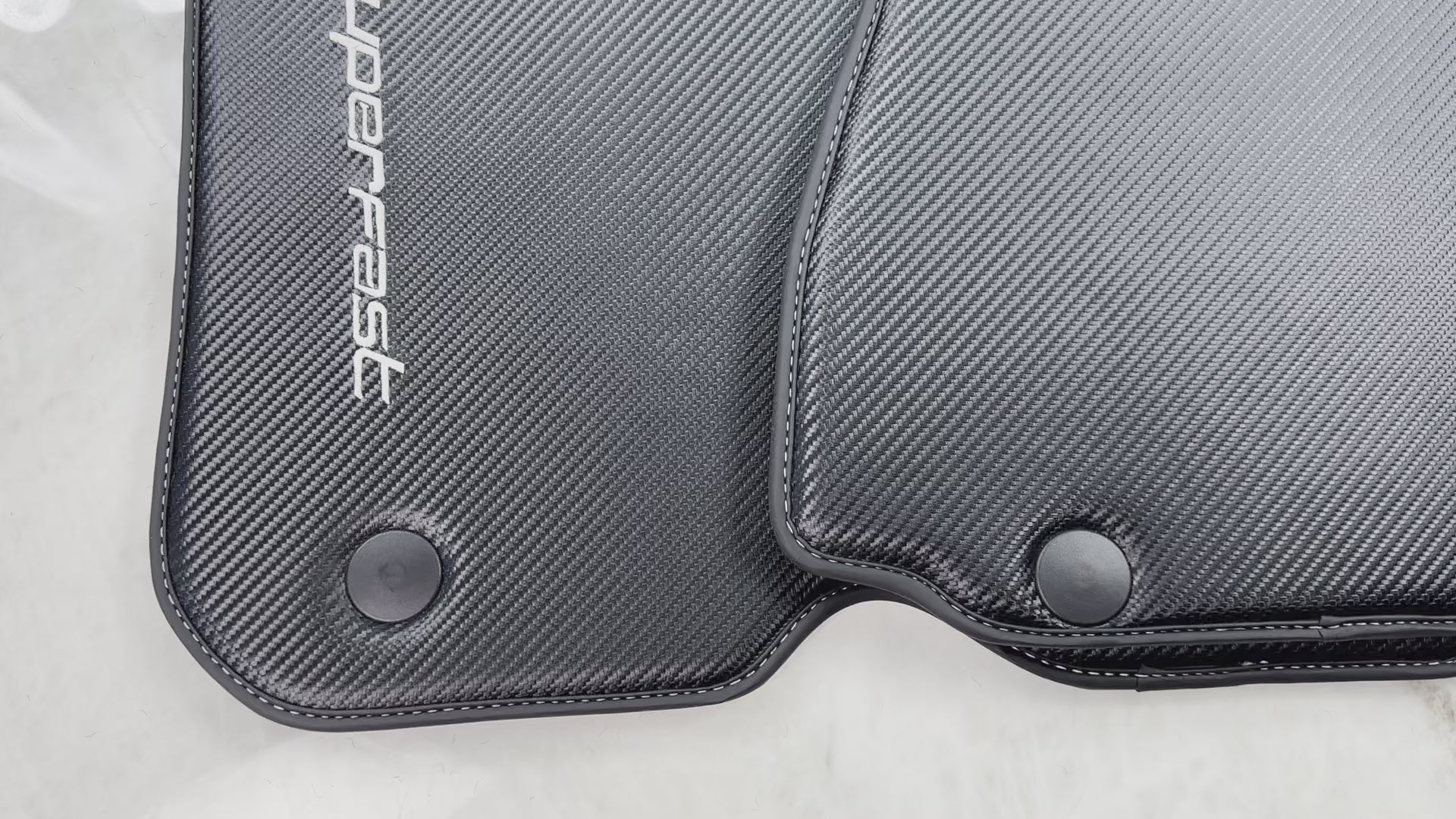 Carbon Fiber Leather Floor Mats For Ferrari 812 Superfast - AutoWin