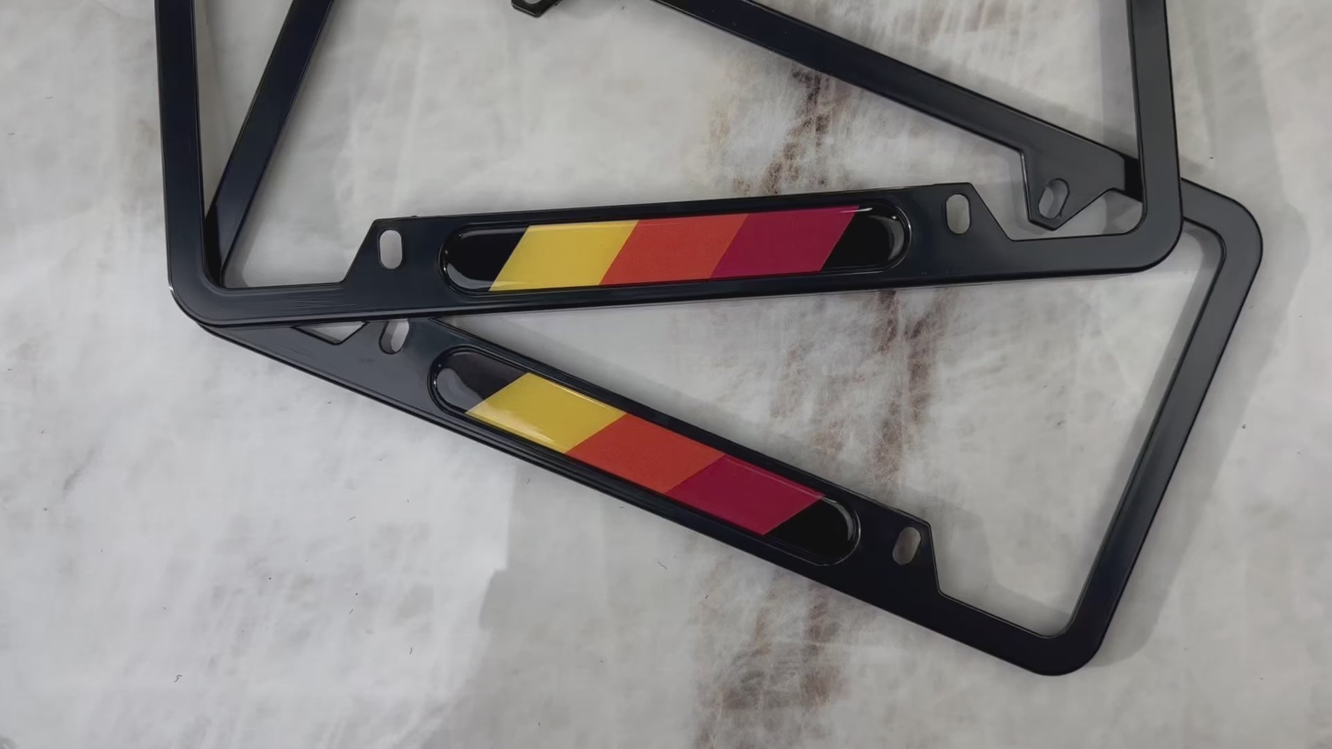 Autowin Number Plate Holder USA Standard Size Retro Yellow - AutoWin