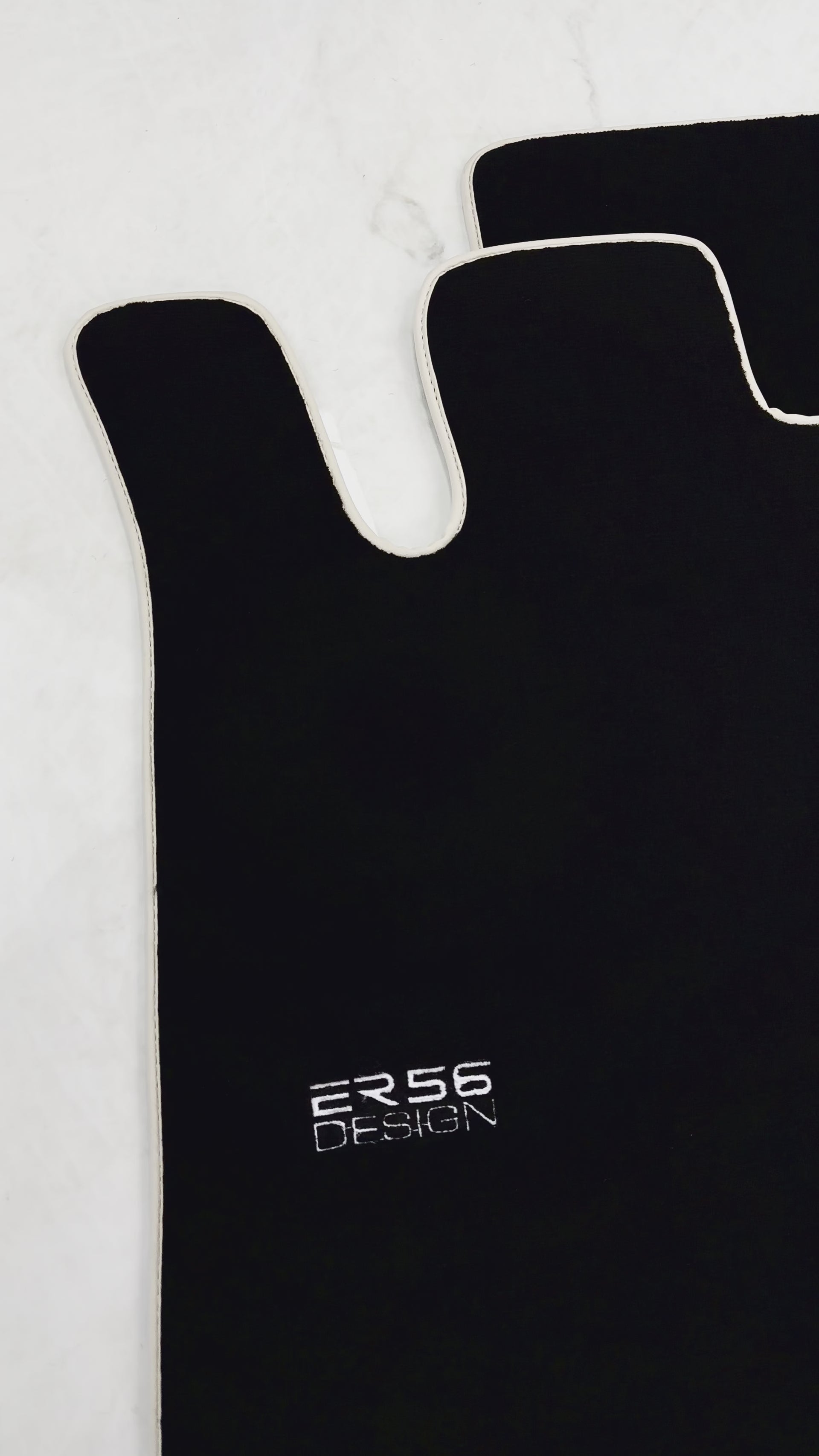 Black Floor Mats For Mercedes-Benz SL-Class R230 (2001-2012) Beige Trim | ER56 Design - ER56 Design