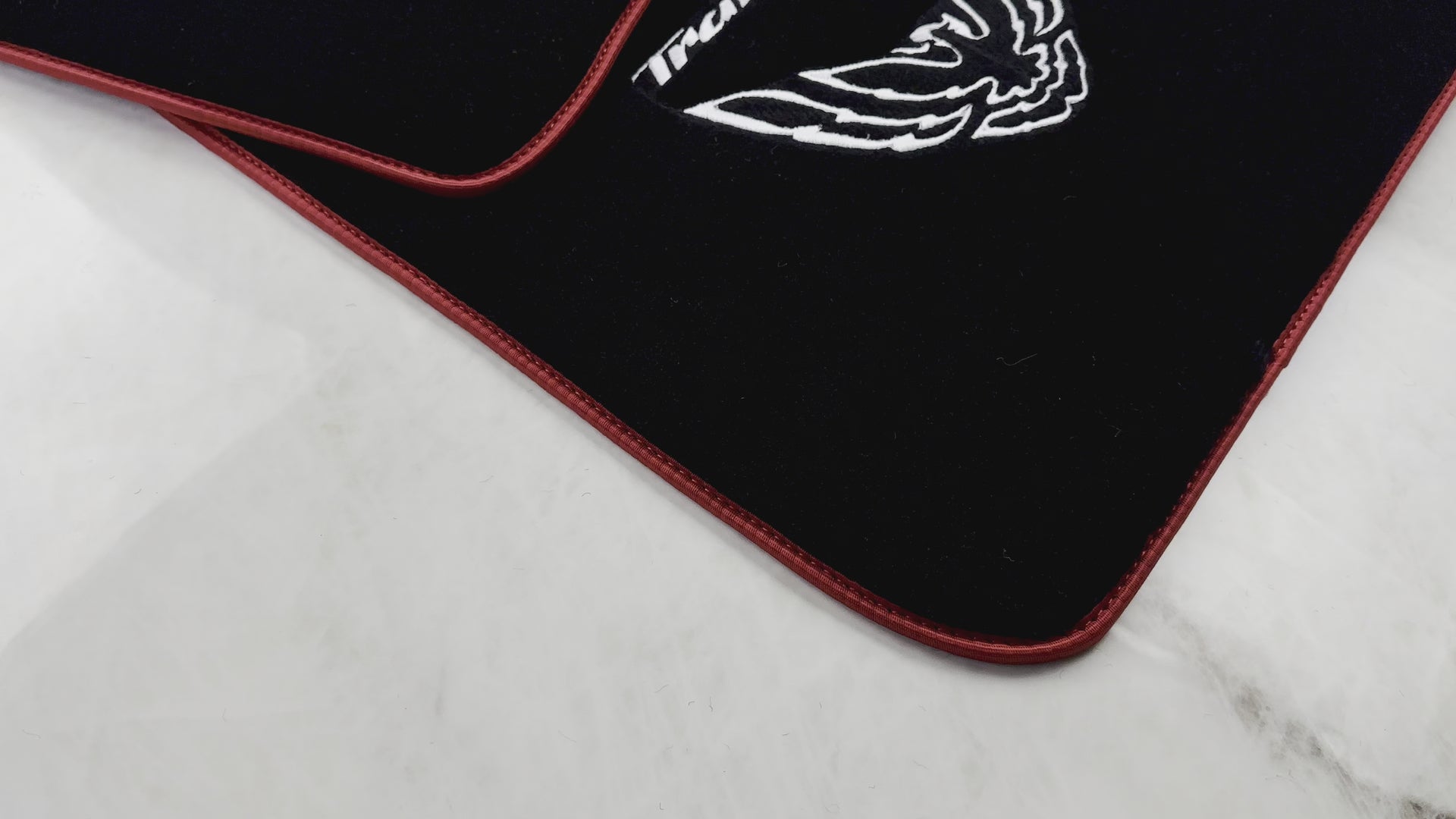 Black Floor Mats Red Trim for Pontiac First generation FireBird (1967-1969) Trans Am - AutoWin