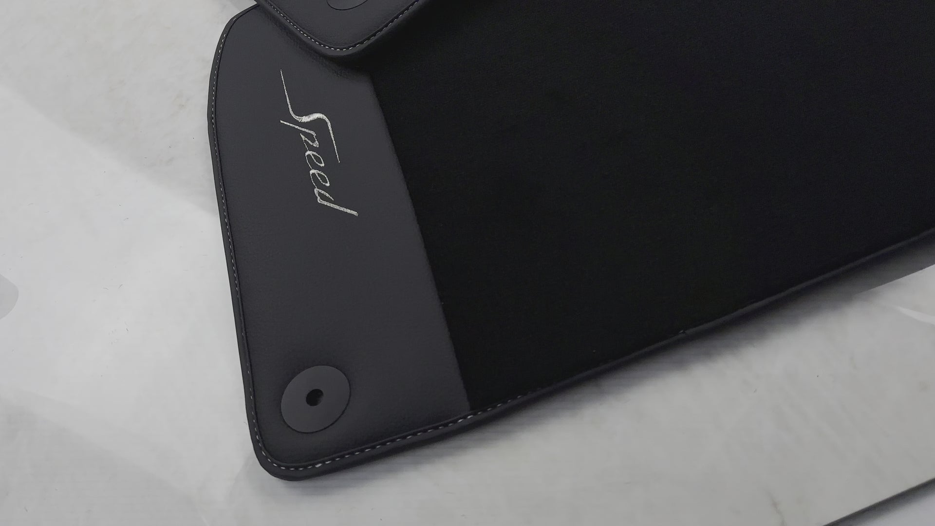 Black Floor Mats For Bentley Bentayga (2015-2023) with Leather - AutoWin