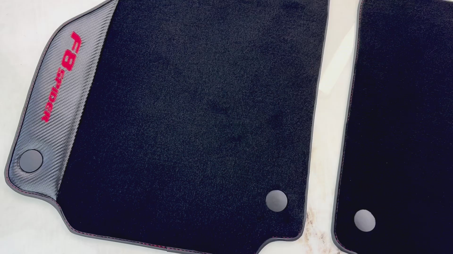 Floor Mats for Ferrari F8 Spider (2019-2022) with Carbon Fiber - AutoWin