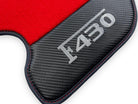 Red Floor Mats For Ferrari F430 2004-2009 With Carbon Fiber Leather - AutoWin