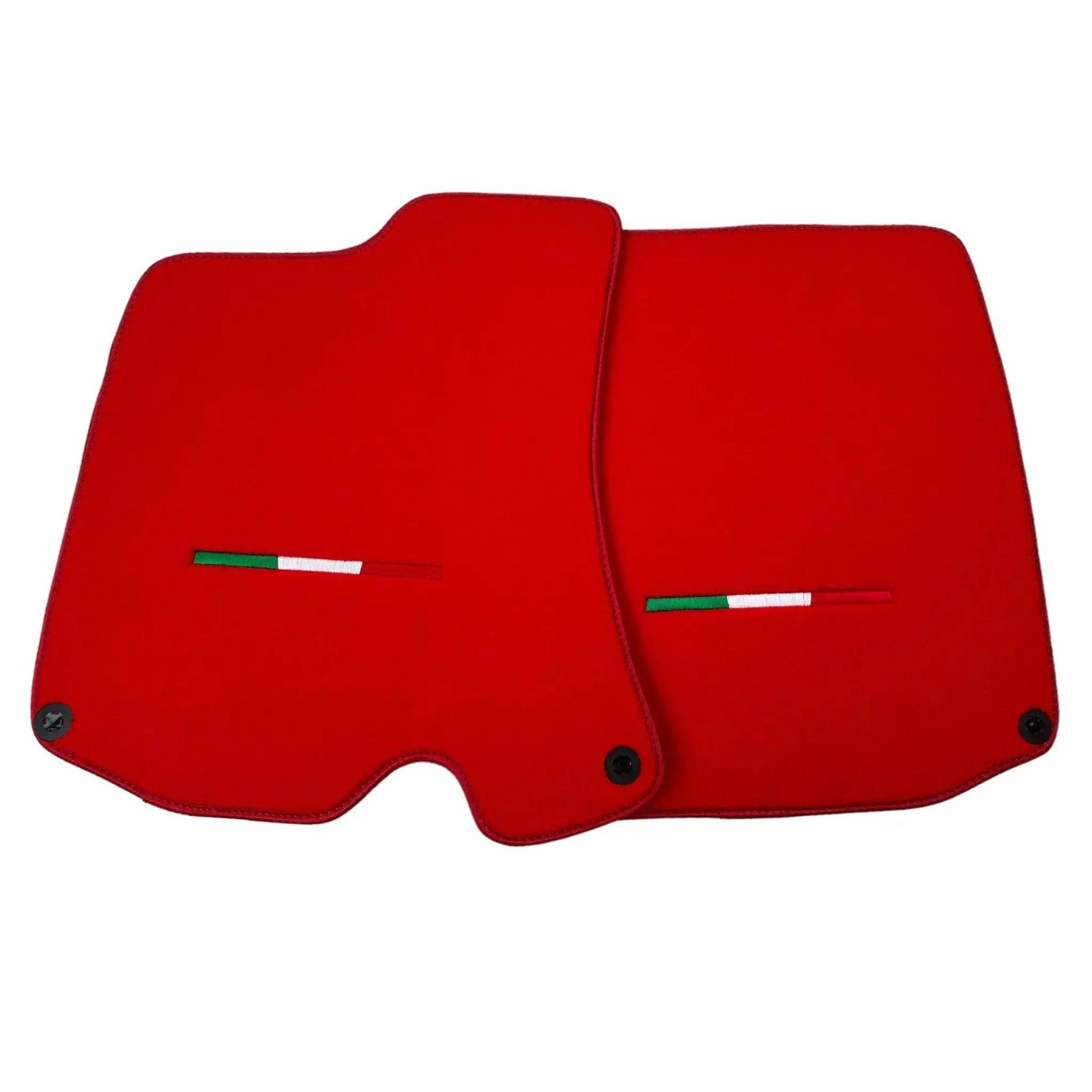 Red Floor Mats For Ferrari Roma (2021-2024) Italian Edition - AutoWin