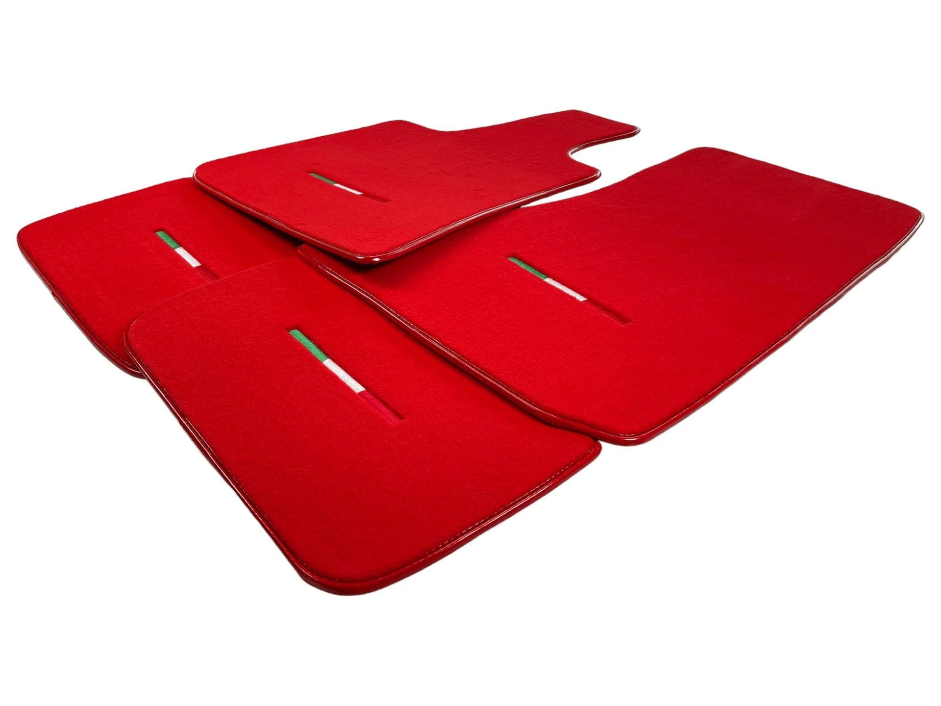 Red Floor Mats For Maserati Coupé (2001-2007) Italy Edition - AutoWin