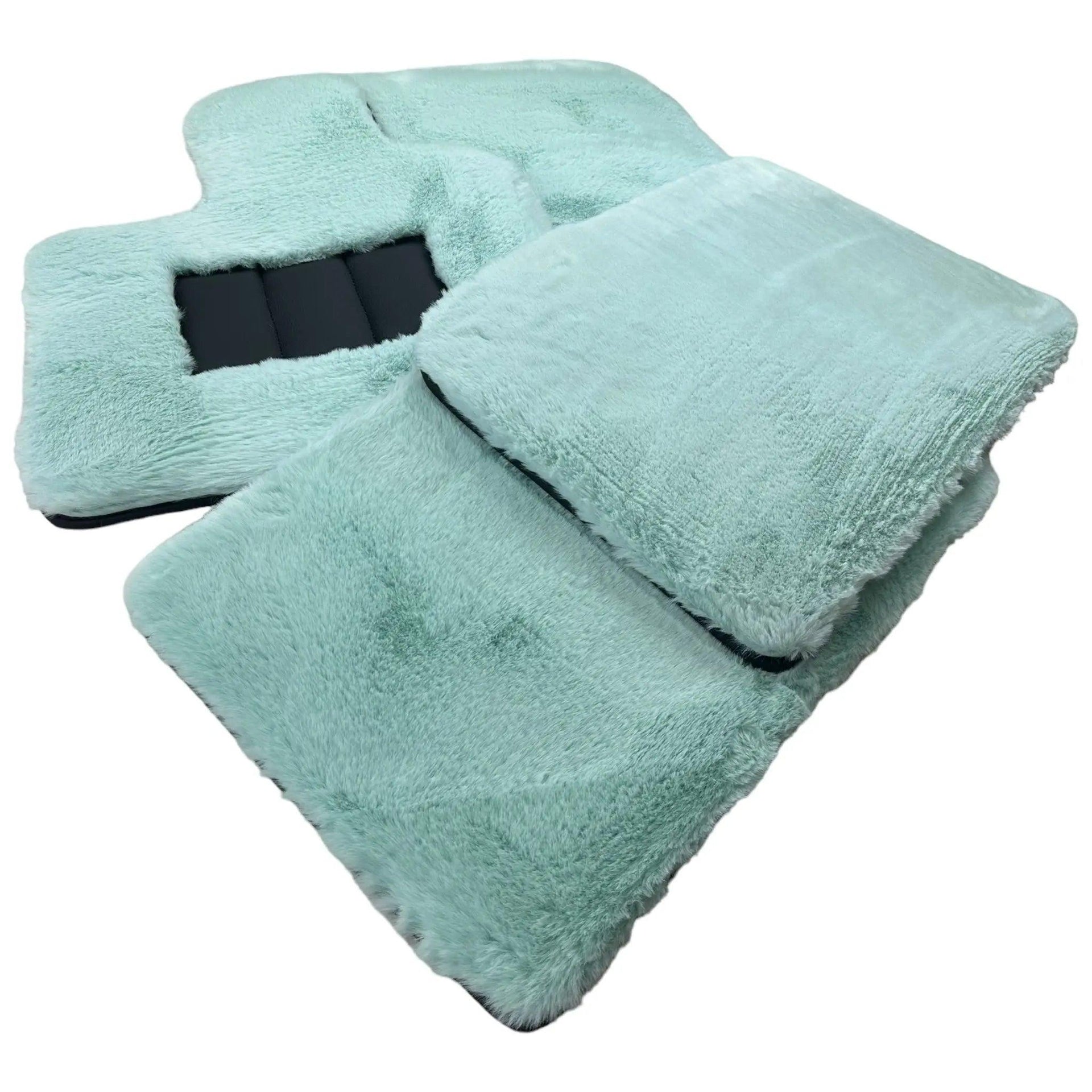Tiffany Blue Sheepskin Floor Mats For Rolls Royce Cullinan Rr31 2018-2023 Er56 Design Brand - AutoWin