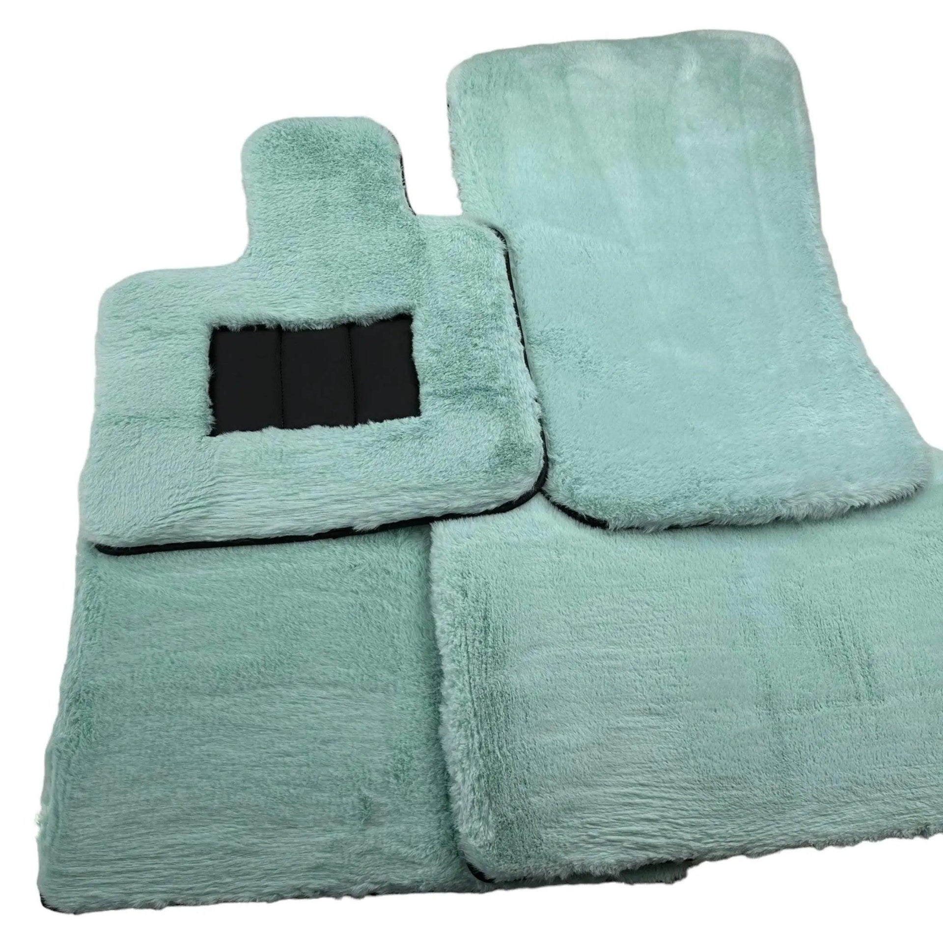 Tiffany Blue Sheepskin Floor Mats For Rolls Royce Wraith 2013–2023 Er56 Design - AutoWin
