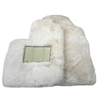 White Sheepskin Floor Mats for Bentley Continental GTC (2018-2023) ER56 Design - AutoWin