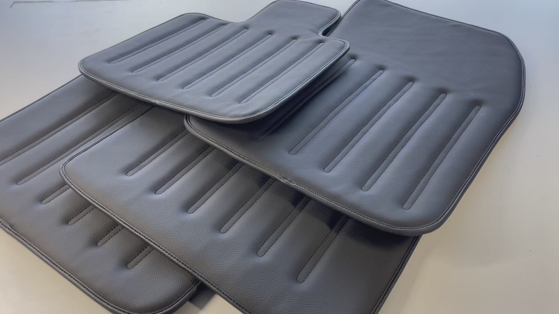 Leather Floor Mats For Rolls Royce Shadow 1965-1977 Black - AutoWin.EU