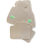 Beige Floor Mats For BMW 6 Series F12 ROVBUT Brand Tailored Set Perfect Fit Green SNIP Collection - AutoWin