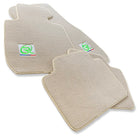 Beige Floor Mats For BMW 7 Series F02 ROVBUT Brand Tailored Set Perfect Fit Green SNIP Collection - AutoWin