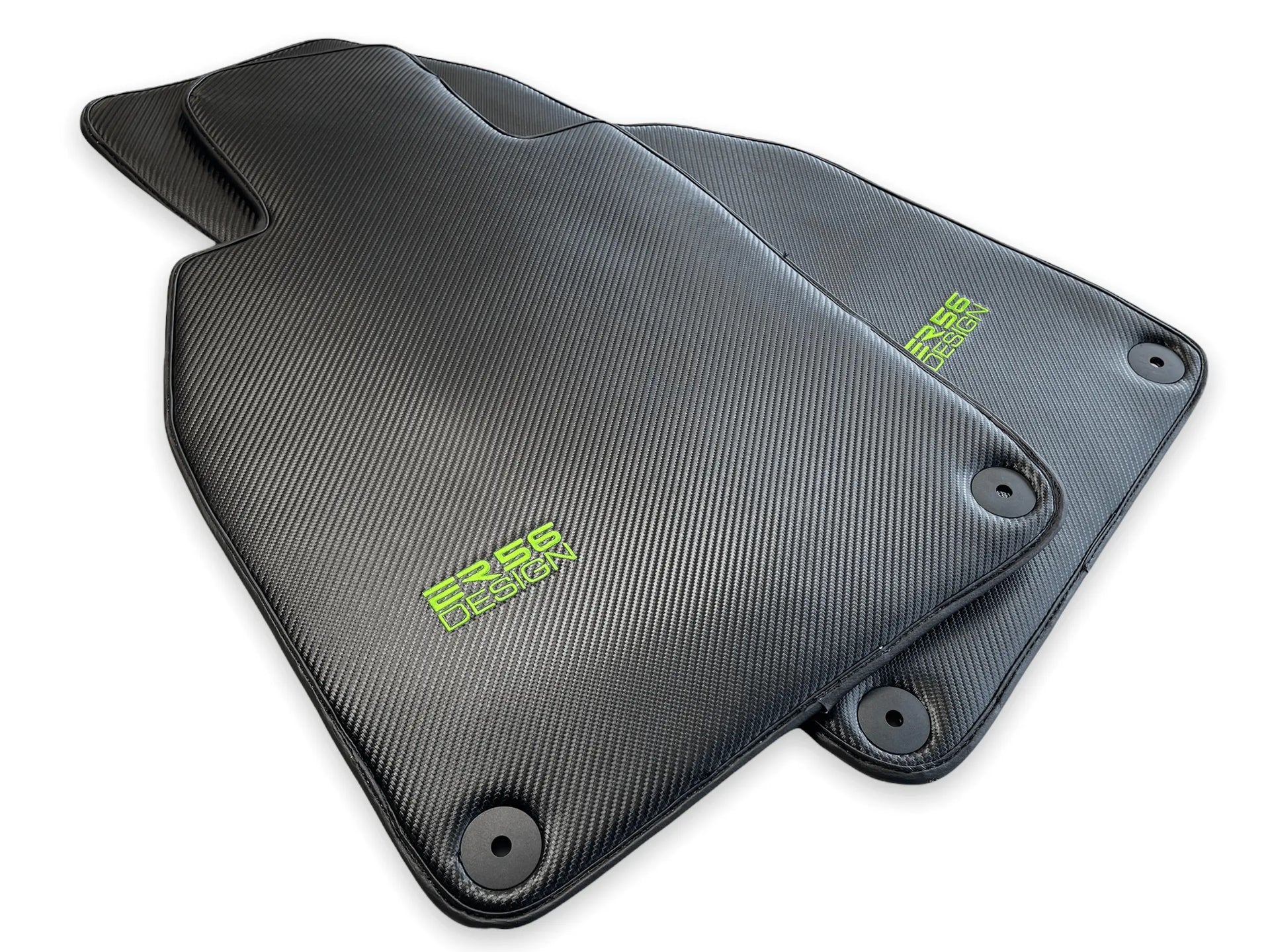 Carbon Fiber Floor Mats for Porsche 992 Gt2rs 2021-2022 Green Sewing - AutoWin