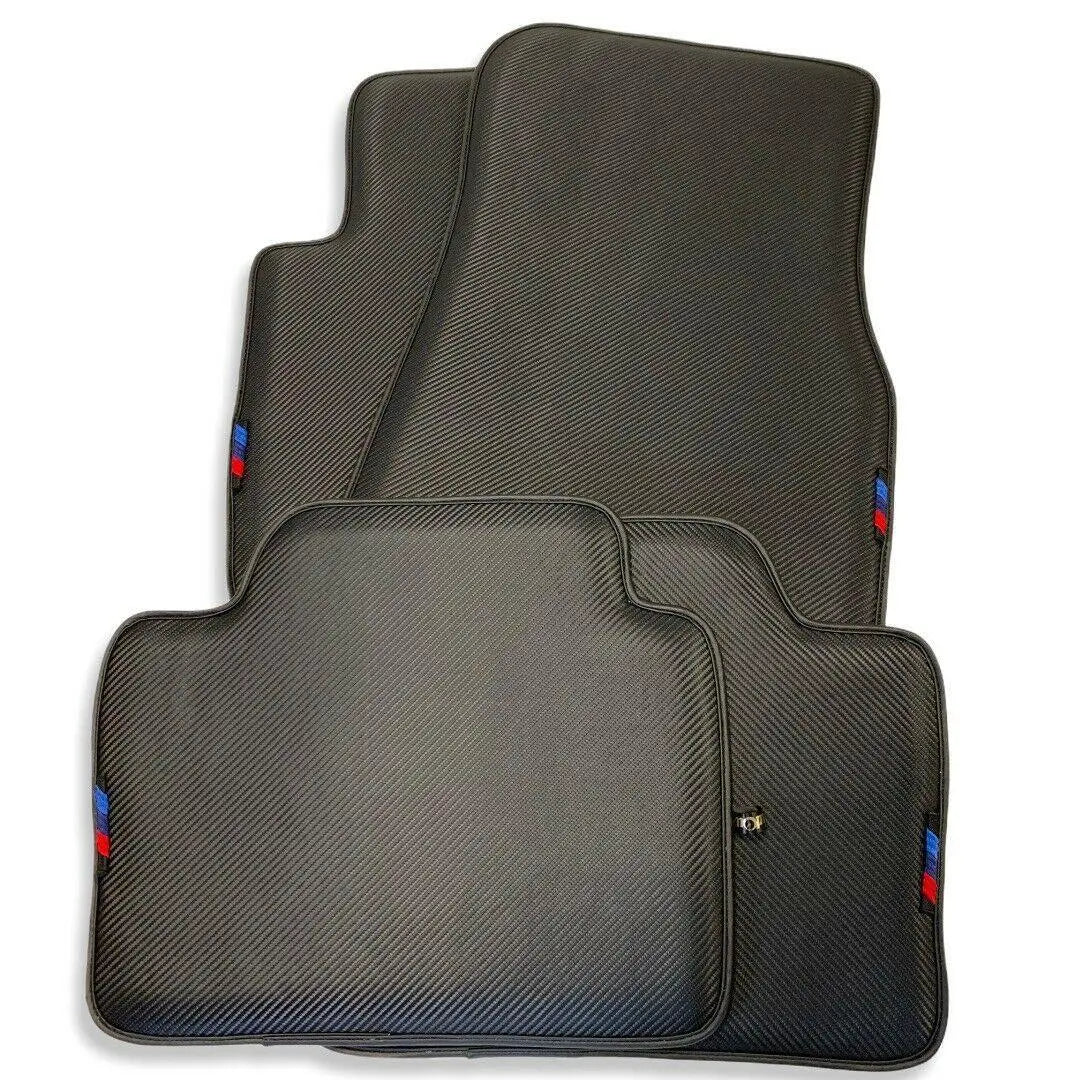 Floor Mats For BMW X4 Series G02 Autowin Brand Carbon Fiber Leather - AutoWin
