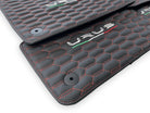 Floor Mats For Lamborghini Urus Leather Red Stitching - AutoWin