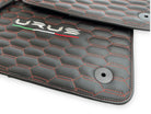 Floor Mats For Lamborghini Urus Leather Red Stitching - AutoWin